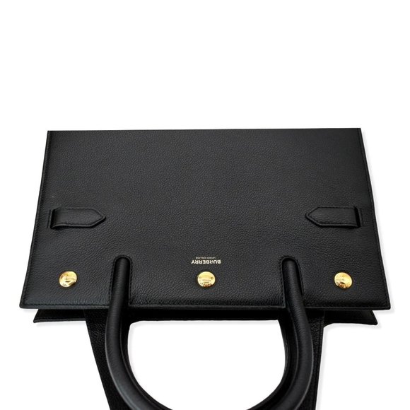 BURBERRY  Title Leather Tote Bag Black - Picture 4 of 13